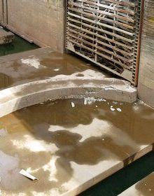 This Sunday, Sept. 8, 2019 photo provided by the U.S. Army Corps of Engineers shows a crack in a concrete sill on a boat lock on the Bonneville Dam on the Columbia River that connects Oregon and Washington at Cascade Locks., Ore. A critical lock has shut down for repairs, meaning barges that shuttle millions of tons of wheat, wood and other inland goods to the Pacific Ocean for transport to Asia can't move. An official said Monday, Sept. 9, 2019 that a crack in the Bonneville Dam lock's concrete sill was discovered late last week. It's not clear when repairs will be complete. (Megan Innes/U.S. Army Corps of Engineers via AP)