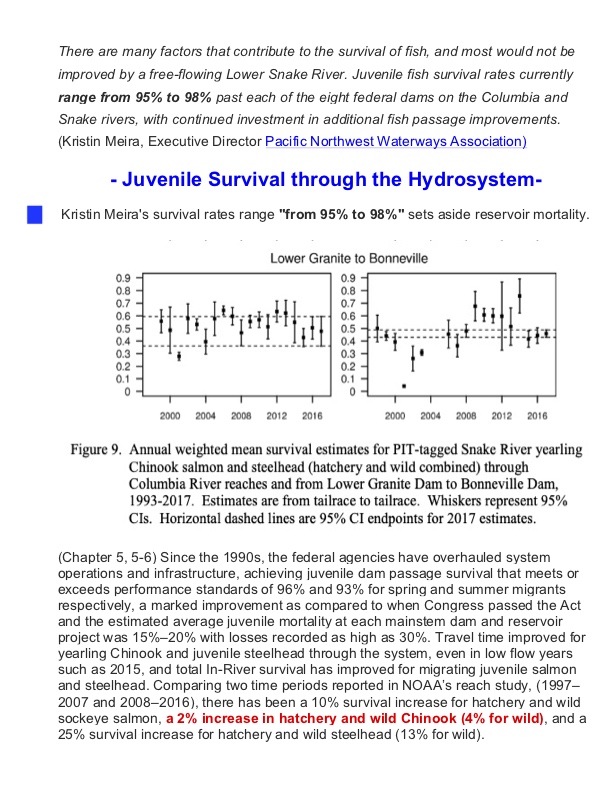 Juvenile Survival through Hydrosystem, comment by bluefish.org, response by CRSO.info