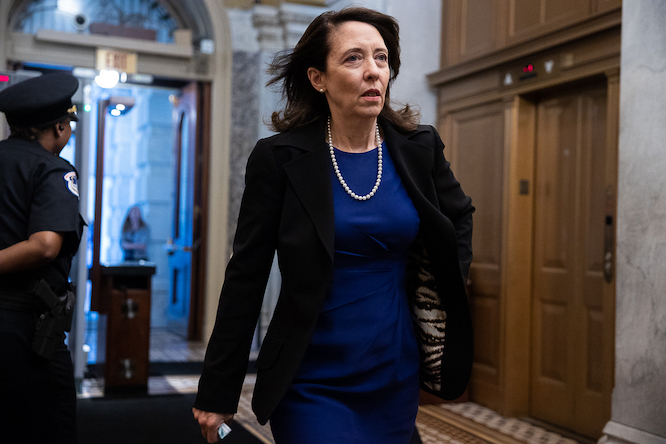 Senate Commerce Chair Maria Cantwell (D-Wash.) at the Capitol in June. (Francis Chung photo)