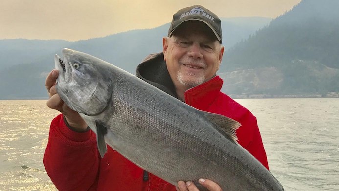 The author was happy to land this fall chinook last September in the Columbia River at the mouth of Drano Lake.  While Drano is still open for salmon fishing, the Columbia River from Pasco down river to the Pacific Ocean has been closed to all salmon fishing as of today, September 13.