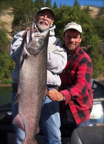 Anglers show off their Fall Chinook Salmon