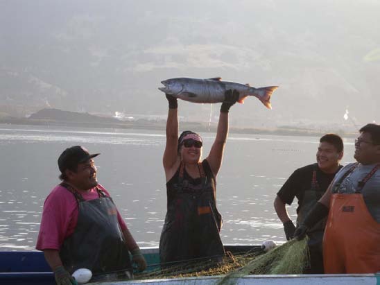 Kuneki family fishing the Columbia River. (Photo credit: CRITFC)