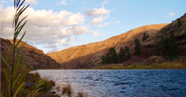The Grande Ronde River in southeast Washington State flows into the Lower Snake River.