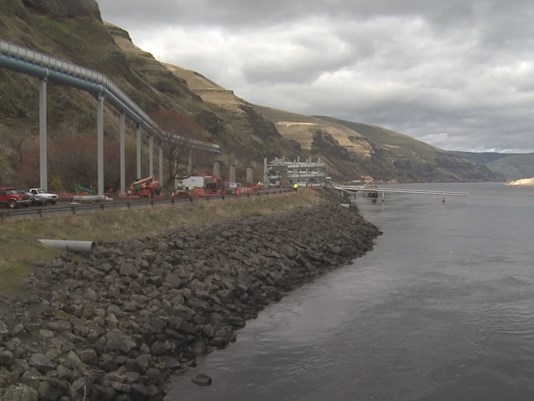 Army Corps of Engineers began the construction of a new juvenile bypass system at Lower Granite Dam.