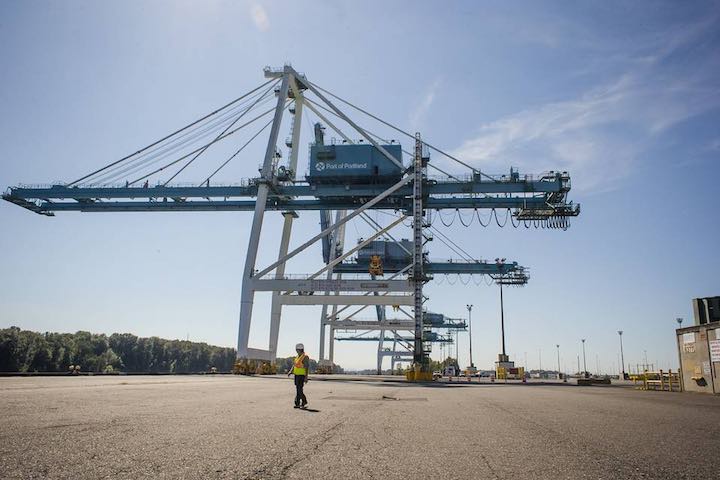 Many Oregon shippers have been taking longer routes to get goods to ports Seattle and Tacoma in Washington since two bigger shipping lines, Hapag-Lloyd and Hanjin, pulled out more than a year ago. (Leah Nash photo)