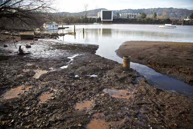 The Swan Island Lagoon is central to the debate about the Environmental Protection Agency's assessment of risk from polychlorinated biphenyl (PCB) contamination. The harbor businesses say the EPA's assessment is overblown. (Portland, Oregon--02/07/2012 -- Jamie Francis/The Oregonian)