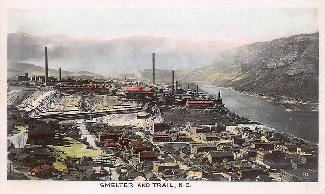 The Teck smelter looms over the town of Trail, on the banks of the Columbia River in southeast British Columbia.
