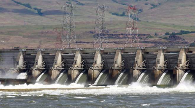 The Dalles dam on the Columbia River