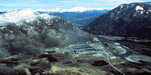 Columbia Falls Aluminum along the upper Columbia River downstream of BPA's Hungry Horse Dam, Flathead Valley, Montana