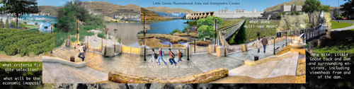 Little Goose Dam, a revision. Illustration by Stephen Ulman, courtesy WSU.