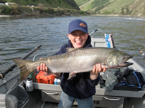 (Exodus Wilderness Adventures photo) A big chinook brings a big smile.