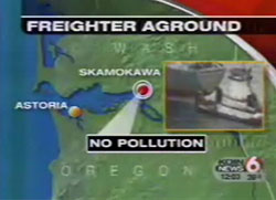 Freighter Freed On Columbia River, Nearly 259,000 Gallons Of Heavy Oil Are Onboard