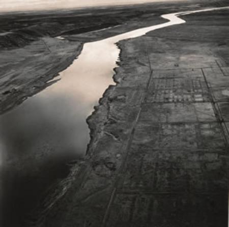 Hanford city site on Columbia River (by Emmet Gowin: Changing the Earth)