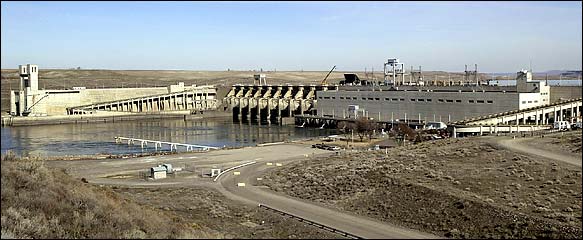 (Jeff T. Green, The New York Times) A judge ruled that the government improperly limited its analysis of how fish were affected by Northwestern dams like Ice Harbor, in Washington.