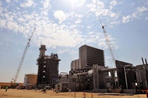 (Charlie Litchfield) The construction site at the Langley Gulch power plant is pictured on Tuesday in Payette County near New Plymouth. The new natural gas-fired power plant is designed to run integrated with wind and other renewable energy sources in order to offset the intermittent nature of renewable resources.