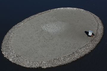 A proposed island in Malheur Lake would be just like this one with the goal of luring Caspian terns to nest here instead of on East Sand Island at the mouth of the Columbia River.