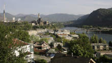 The Teck smelter looms over the town of Trail, on the banks of the Columbia River in southeast British Columbia.