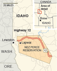 Map: The Nez Perce tribe has lived in this corner of North Central Idaho for thousands of years.
